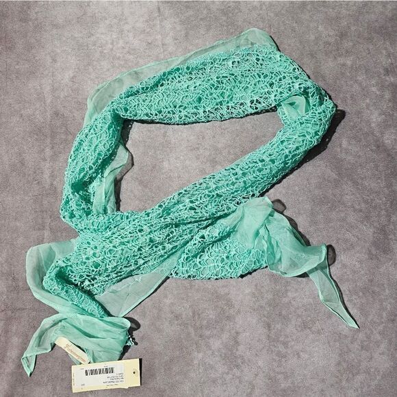 COLLECTION EIGHTEEN Net Overlay Boa POLYESTER Scarf 12" x 80" - Picture 1 of 5